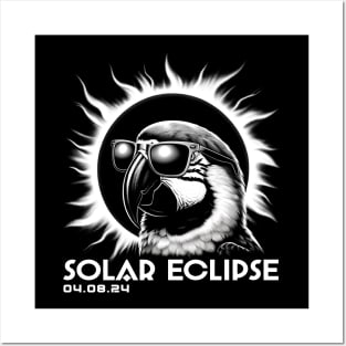 Celestial Parrot Eclipse: Trendy Tee for Bird Enthusiasts and Eclipses Posters and Art